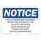Signmission OSHA Notice, 5" Height, Outlet For Battery Charging Booth Tied To Sign, 7" X 5", Landscape OS-NS-D-57-L-17079 - alternate 1